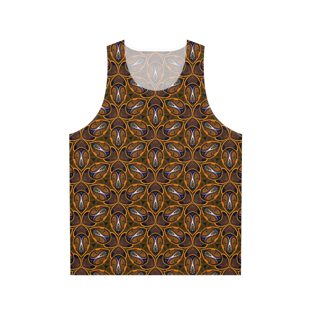 Bohemian Kaleidoscope All-Over-Print Tank Top — Earthy Floral Geometric Pattern #gd0087554