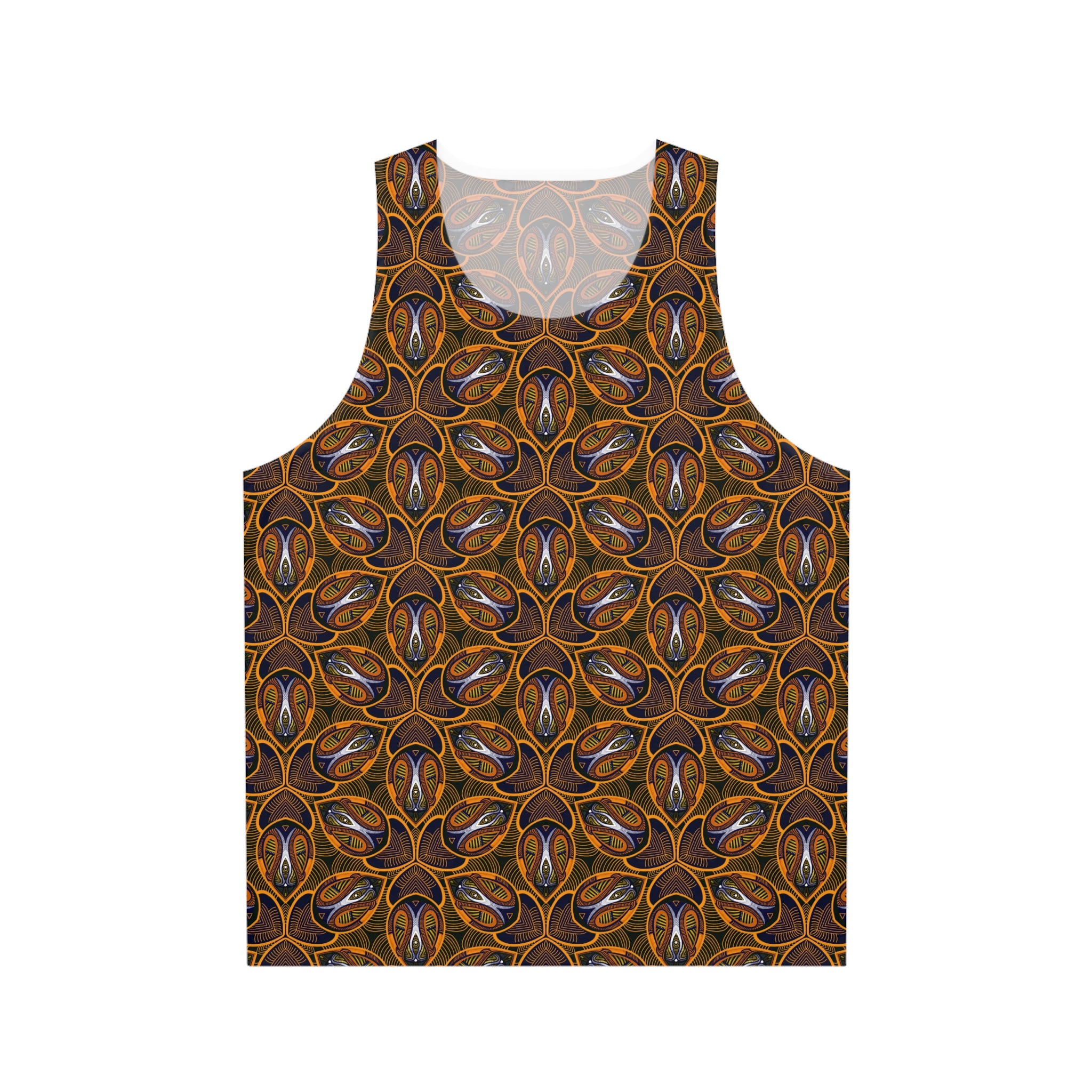 Bohemian Kaleidoscope All-Over-Print Tank Top — Earthy Floral Geometric Pattern #gd0087554