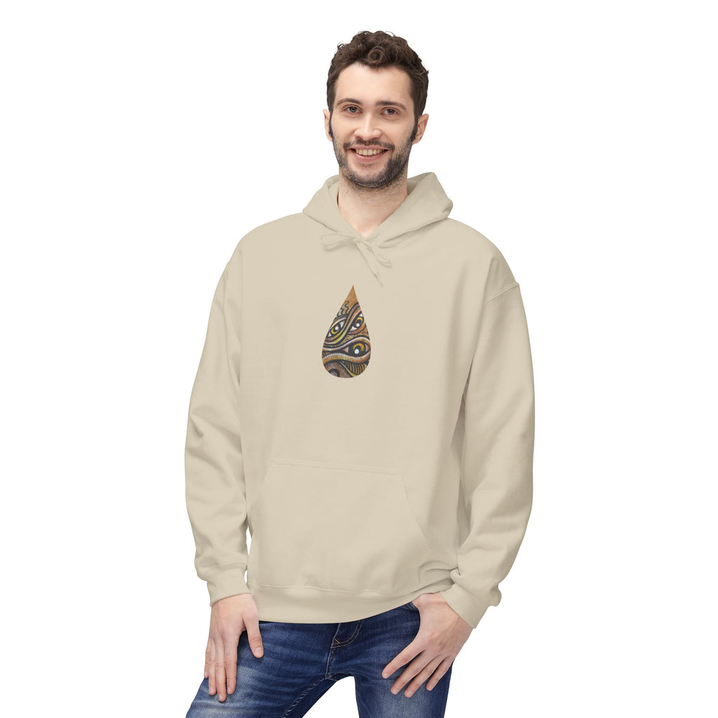 Leaf Pattern Hoodie — Boho Tribal Feather Design Pullover #f8635678