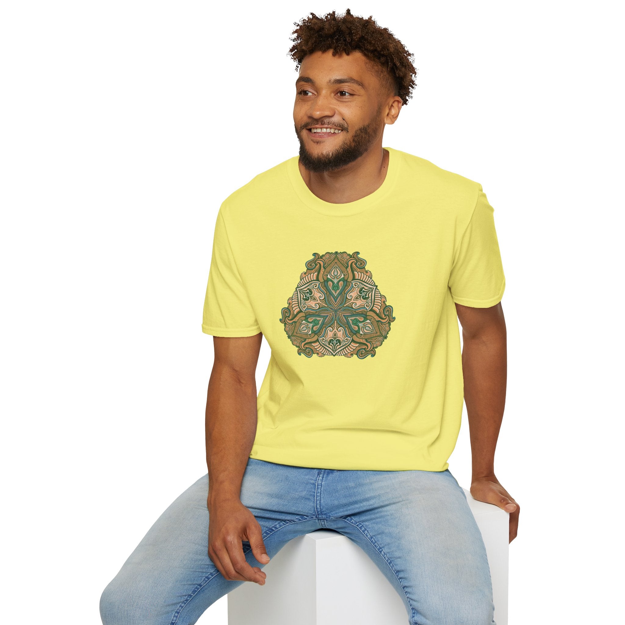 Green Celtic Knot Mandala T-Shirt | Floral Shamrock Pattern
