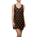 Racerback Dress — Golden Eye All-Over Print #de2316