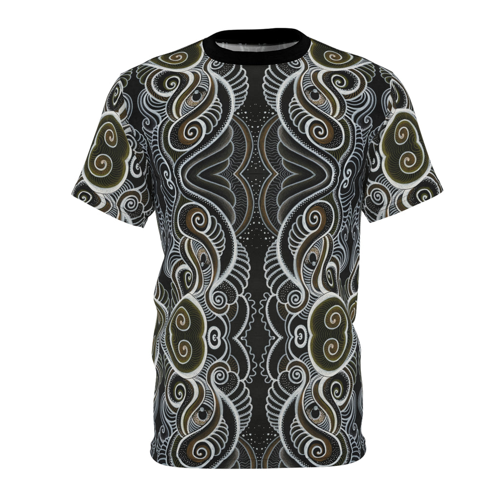 Tribal Spiral All-Over Print Tee — Boho Geometric Pattern #i66321