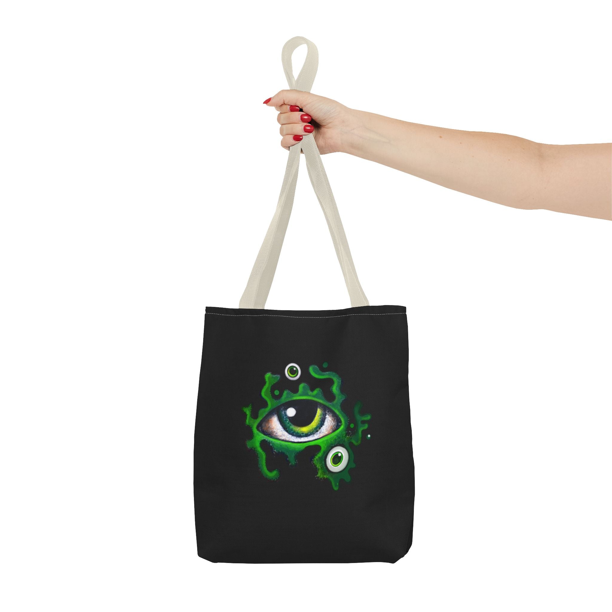 Green Mystic Eye Tote Bag – All-Over Print Gothic Style Shopper #g778975