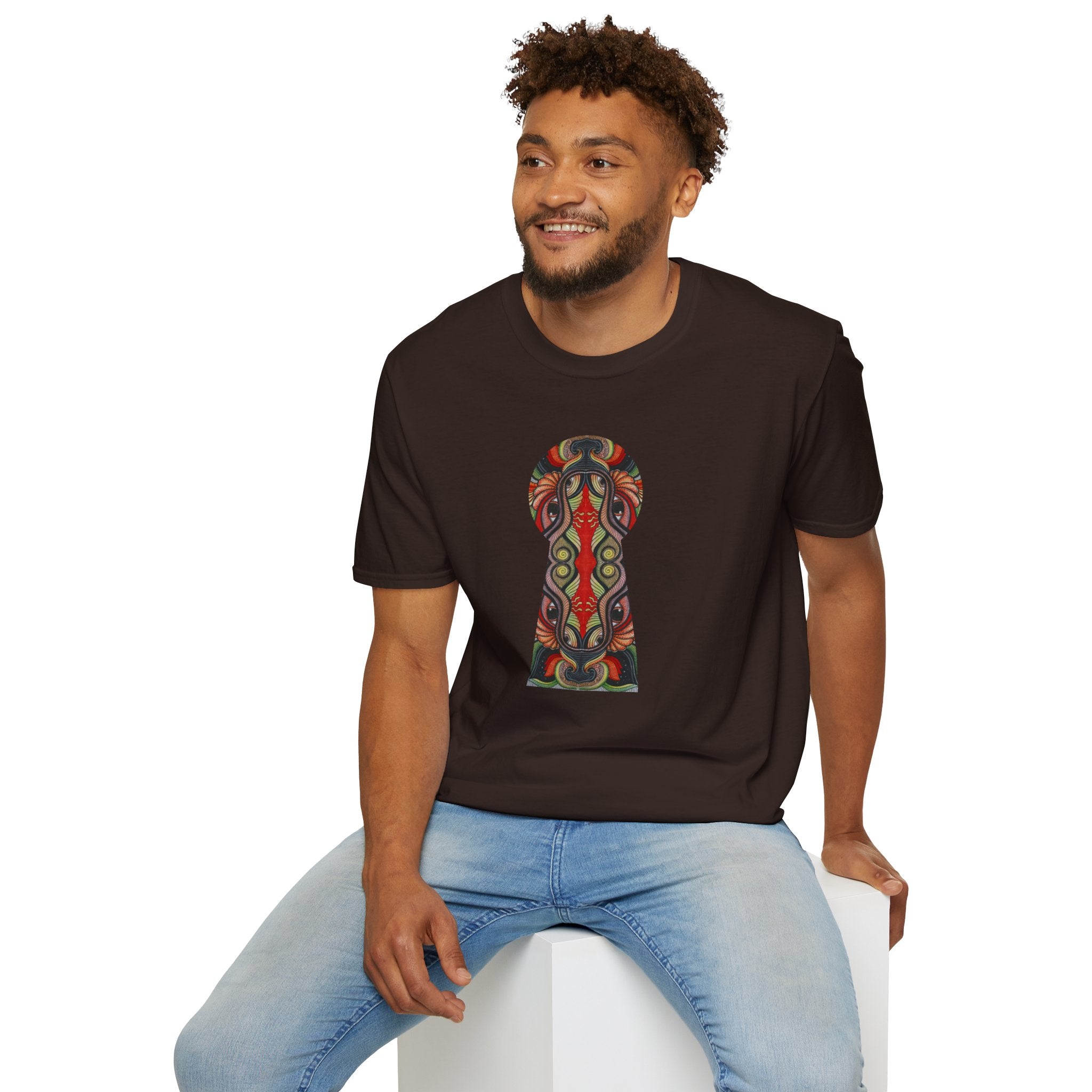 Keyhole & Star Psychedelic Graphic T-Shirt #fd763