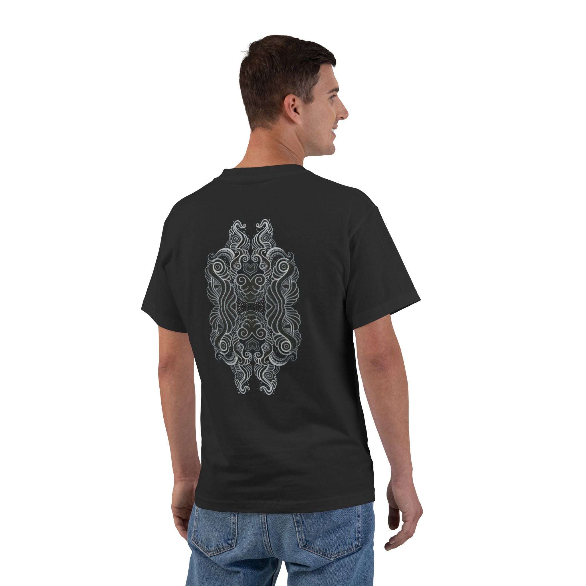 Mystic Symmetry Graphic T-Shirt — Intricate Mirror Design #thm22