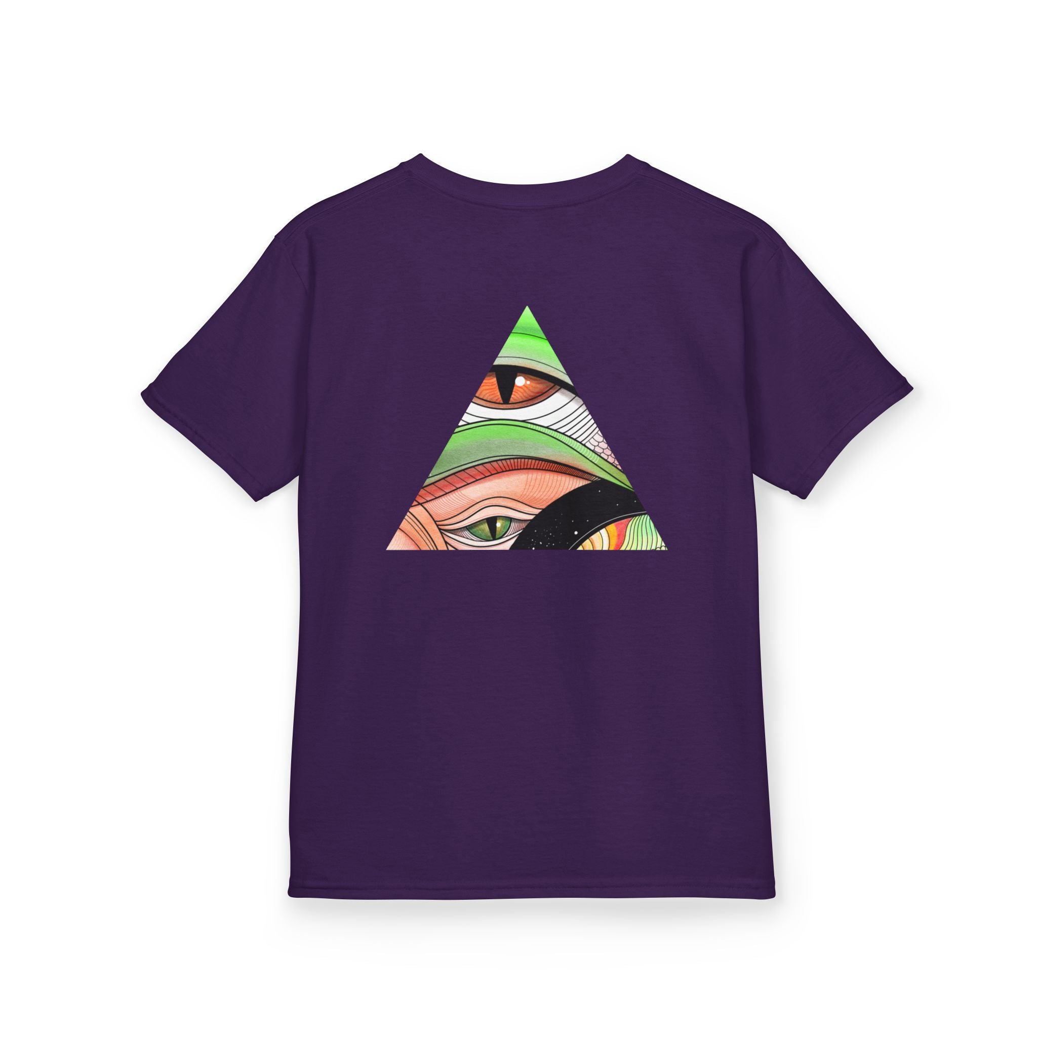 Abstract Eye Pattern Kids Tee | Geometric Star & Triangle Art