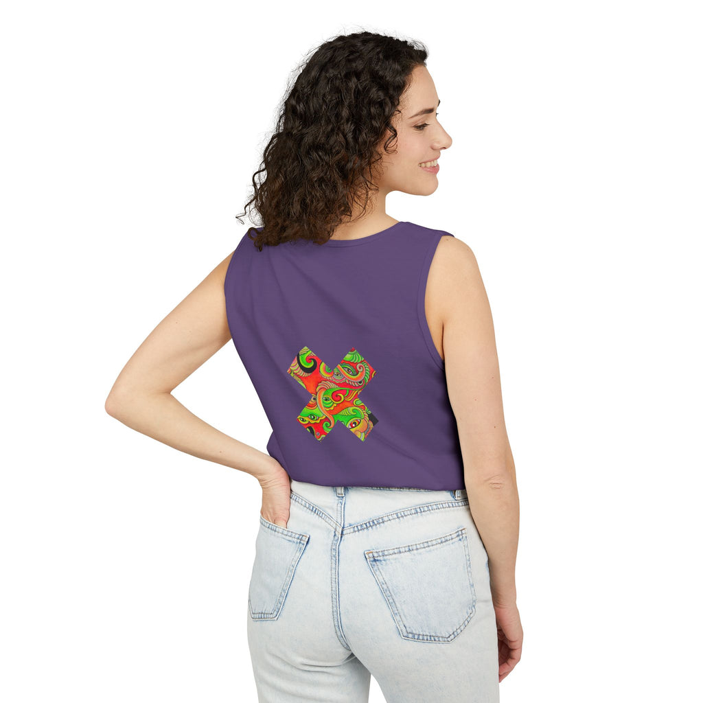 Psychedelic Paisley Cross Tank #t434567