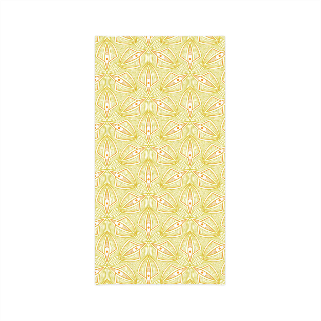Floral Sunburst Lightweight Neck Gaiter — Yellow Geometric Bandana Scarf #jh67