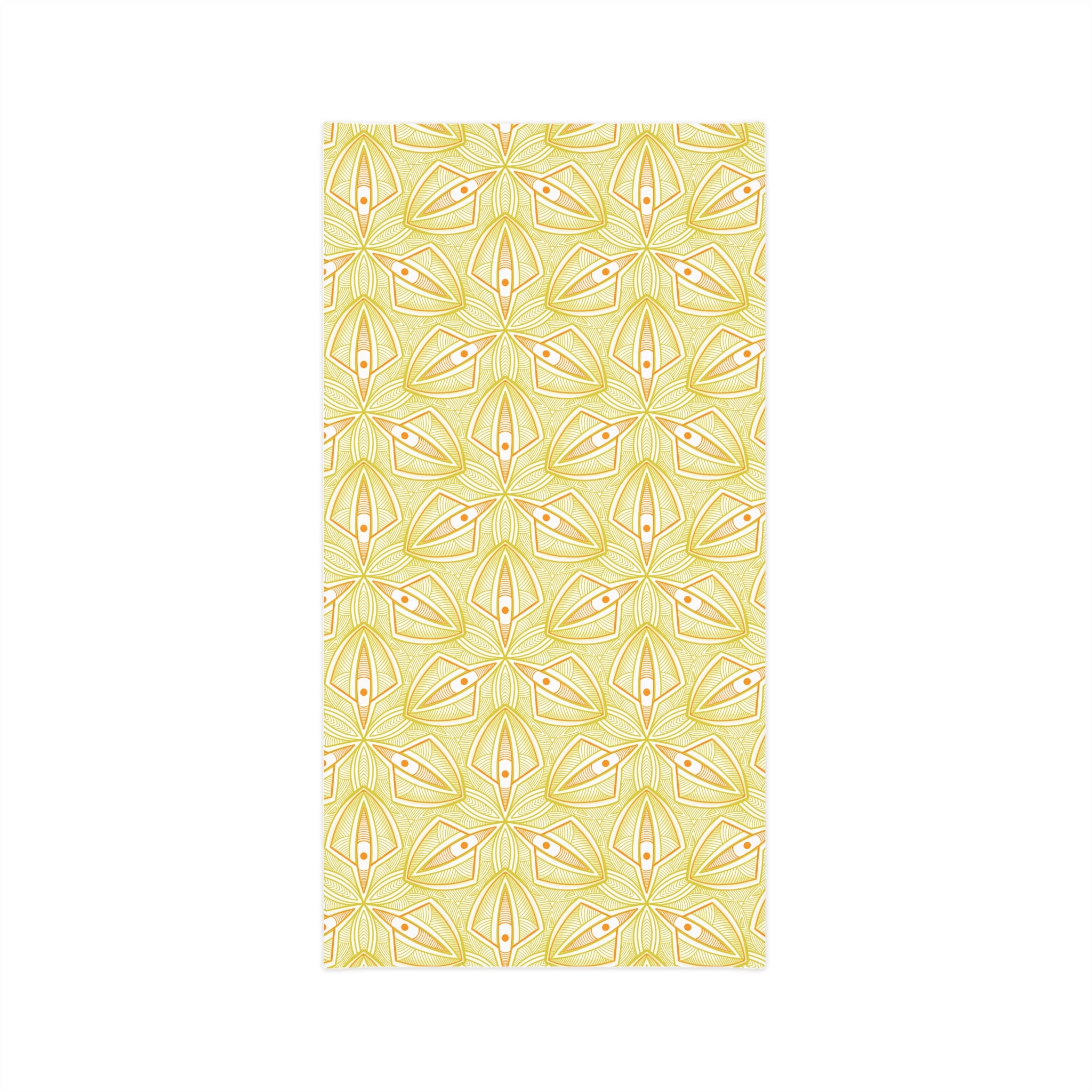 Floral Sunburst Lightweight Neck Gaiter — Yellow Geometric Bandana Scarf #jh67