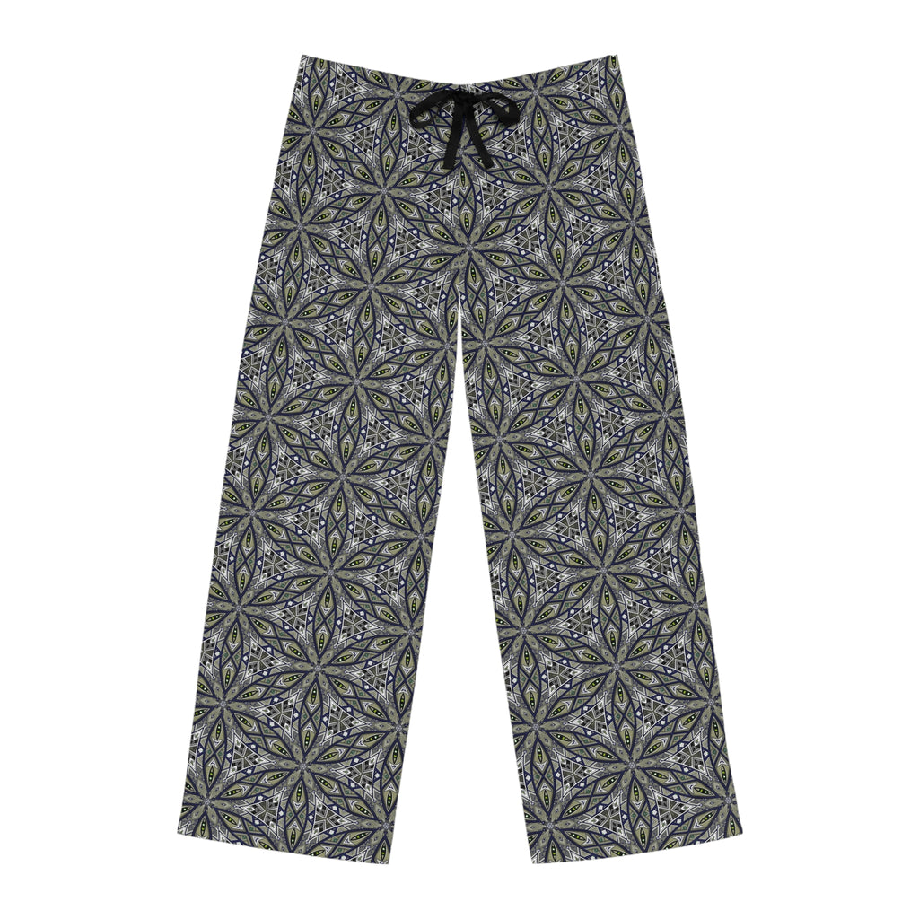 Men's Patterned Pajama Pants – Geometric Floral All-Over Print Lounge Pants #trc543