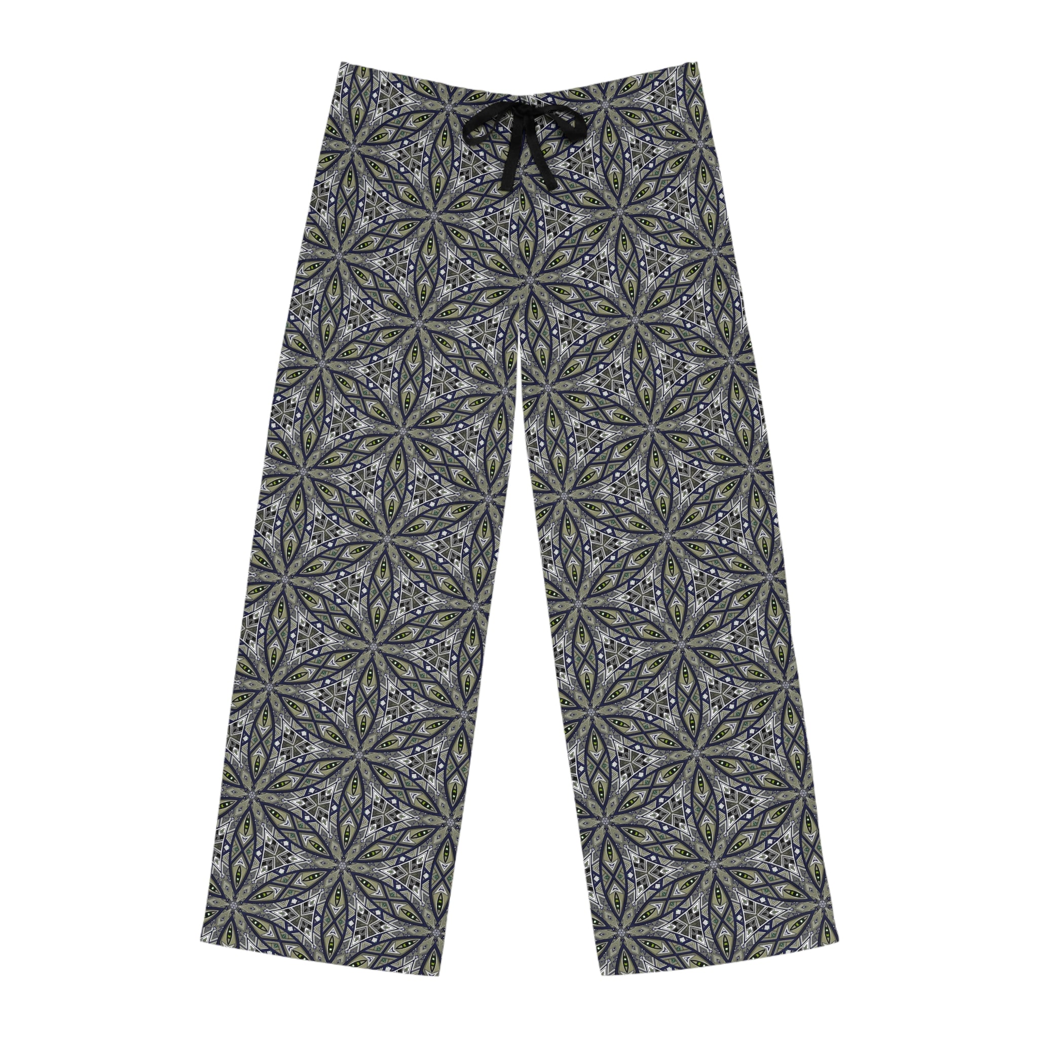 Men's Patterned Pajama Pants – Geometric Floral All-Over Print Lounge Pants #trc543