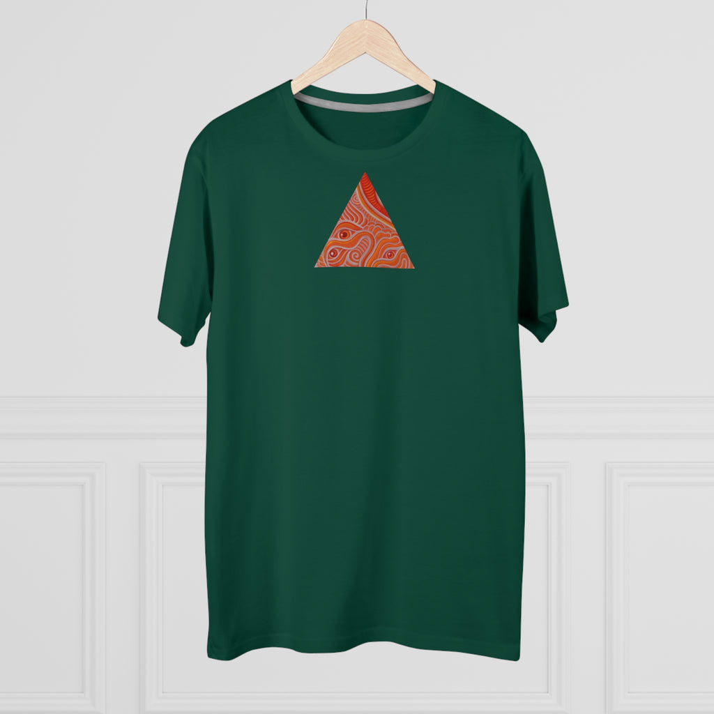 Men's Tee — Red Geometric Triangle Pattern #dm52986