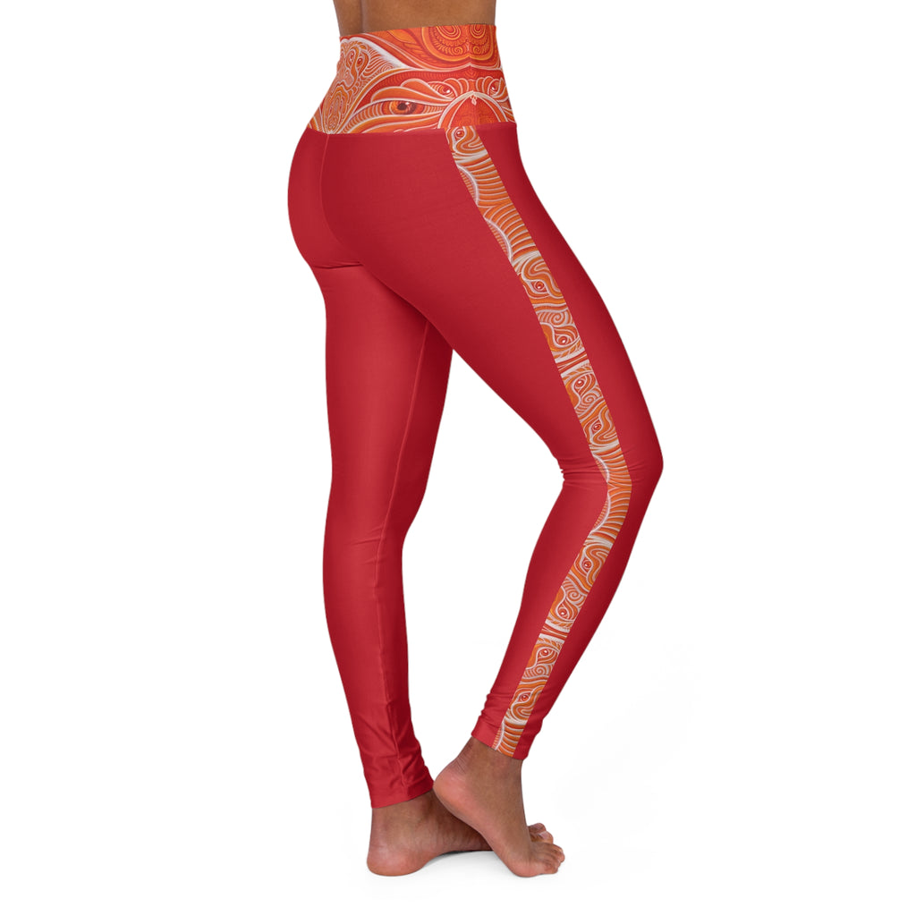 High-Waisted Yoga Leggings — Minimal White AOP Activewear #h0845788