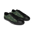 Women's Floral Kaleidoscope Sneakers — Green Patterned Canvas Shoes #kf9854