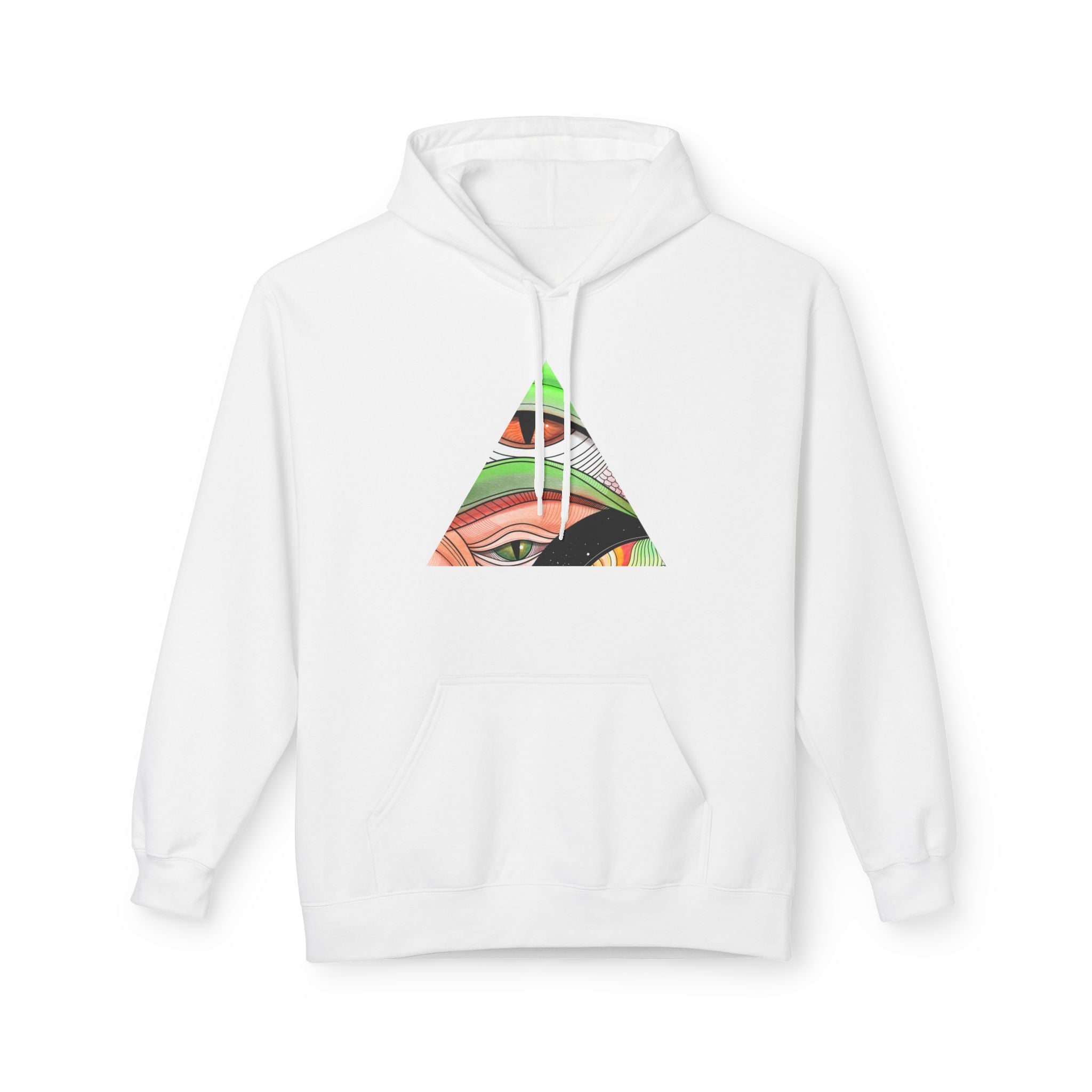 Abstract Swirl Face Hoodie | Artistic Geometric Portrait, White Pullover