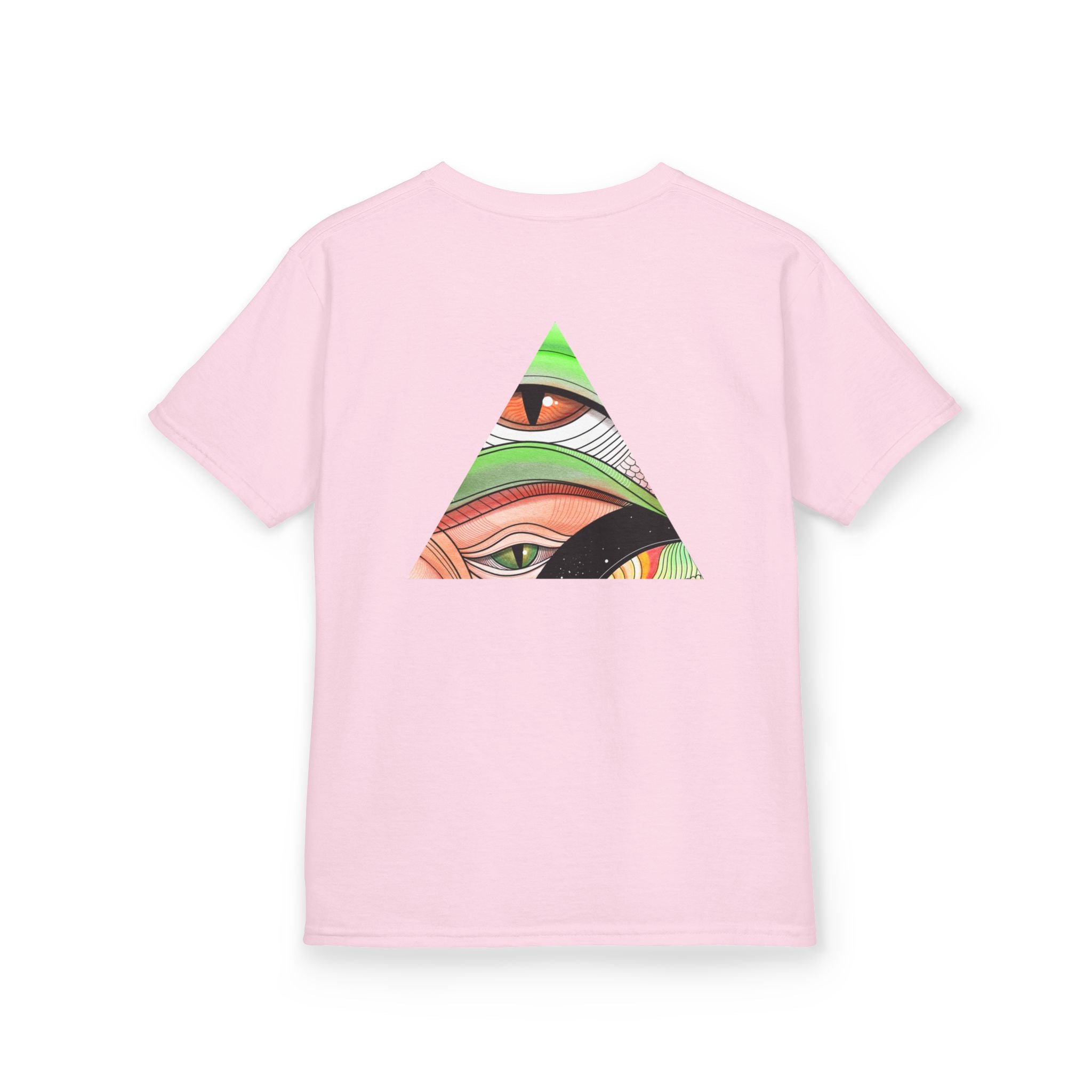 Abstract Eye Pattern Kids Tee | Geometric Star & Triangle Art