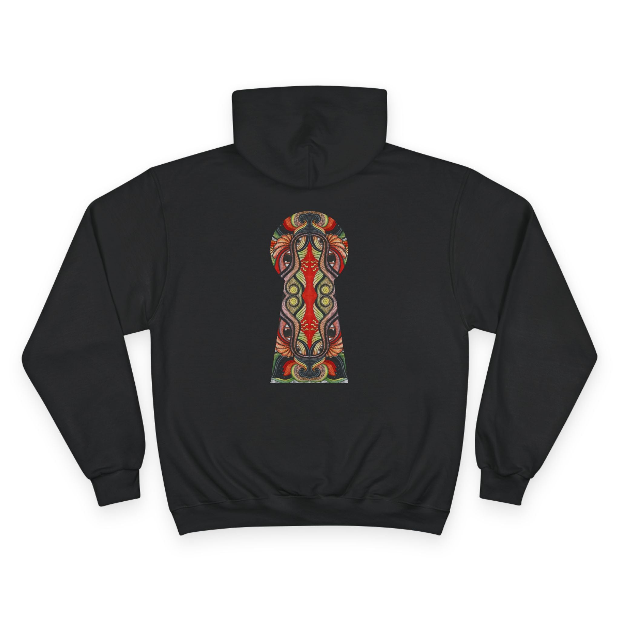Champion Hoodie with Abstract Tribal Triangle & Keyhole Graphic #g938373