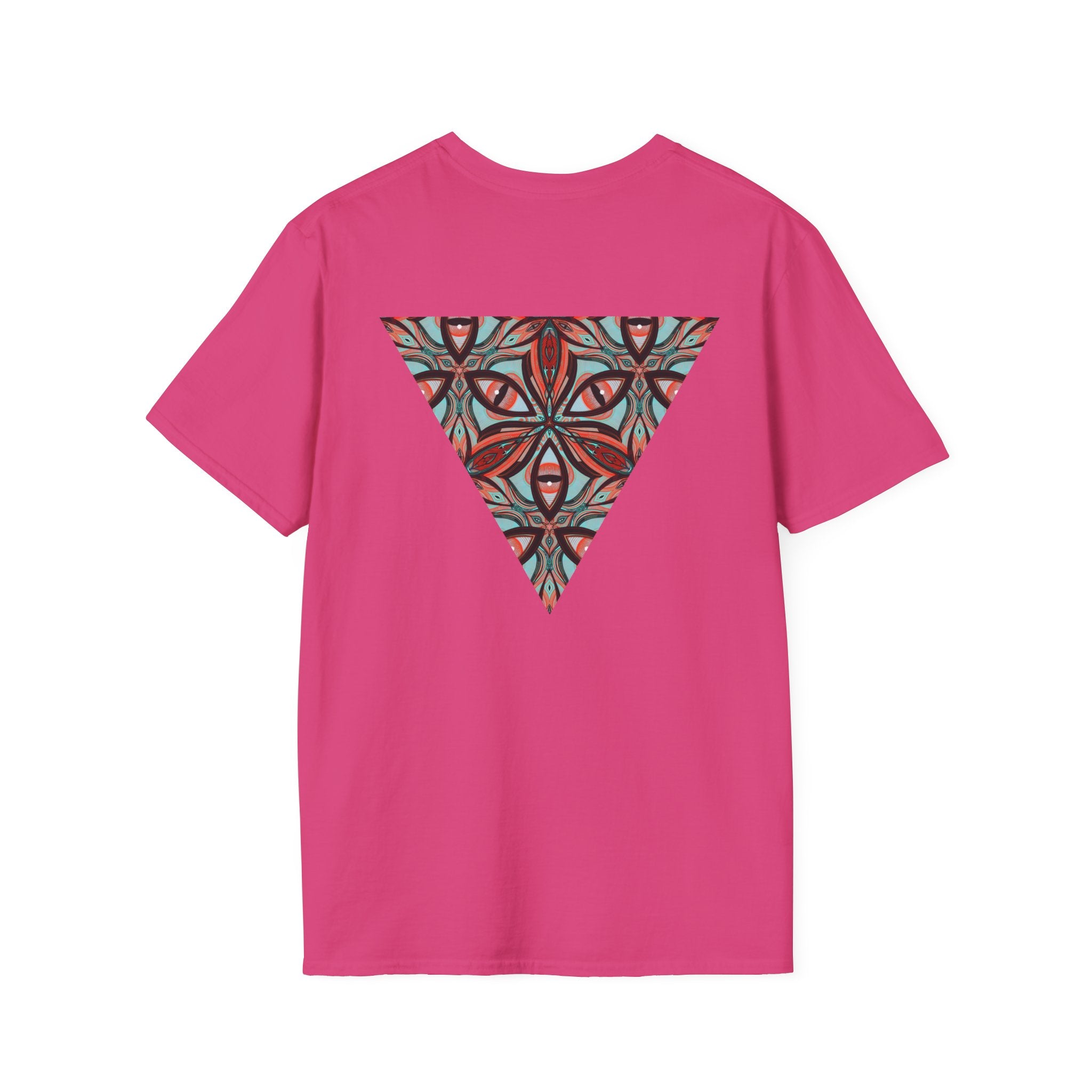 Geometric Tribal Pattern T-Shirt | Kaleidoscope Triangle Eye Motif