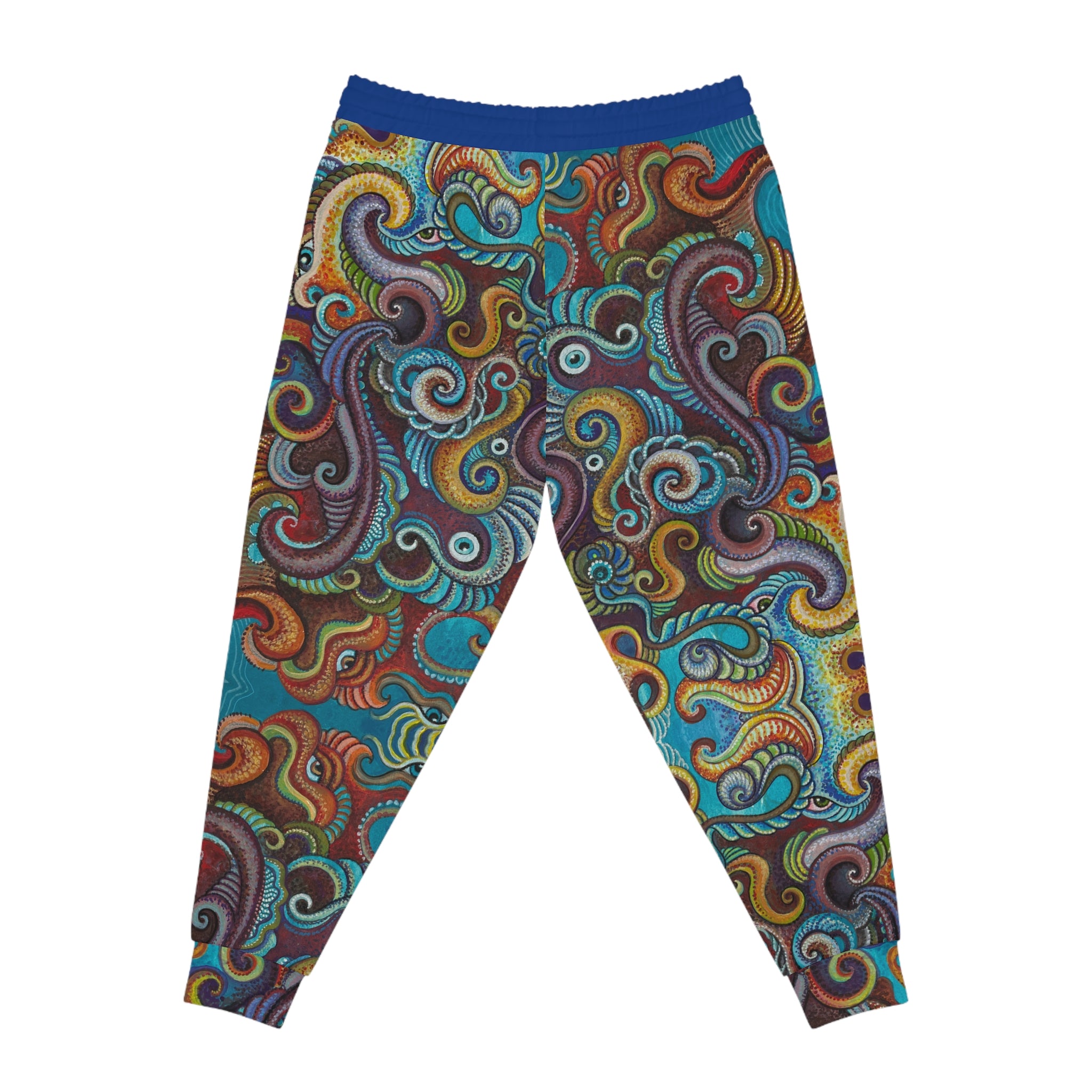 Psychedelic Swirl Athletic Joggers – Colorful Abstract AOP Track Pants #aj343