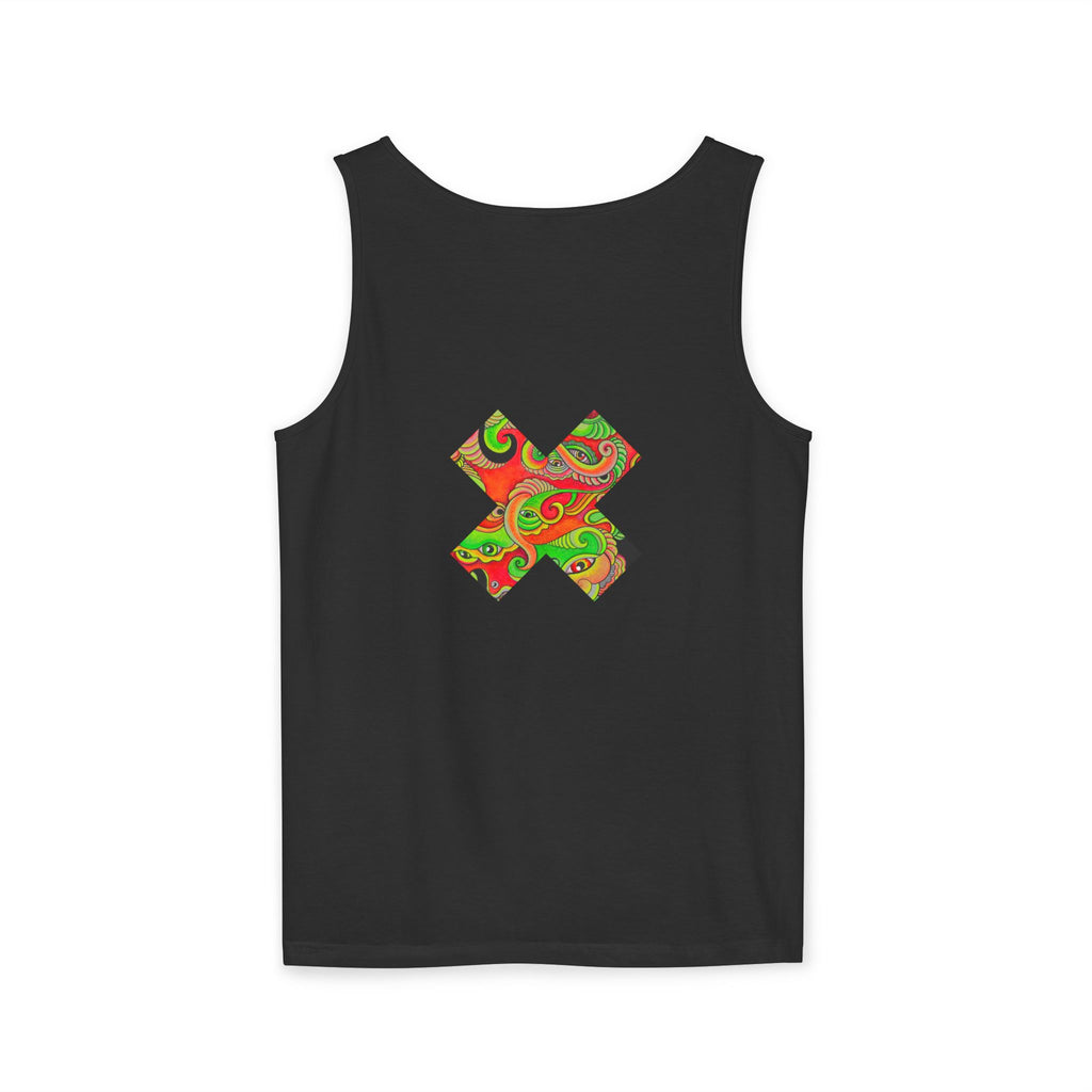 Psychedelic Paisley Cross Tank #t434567