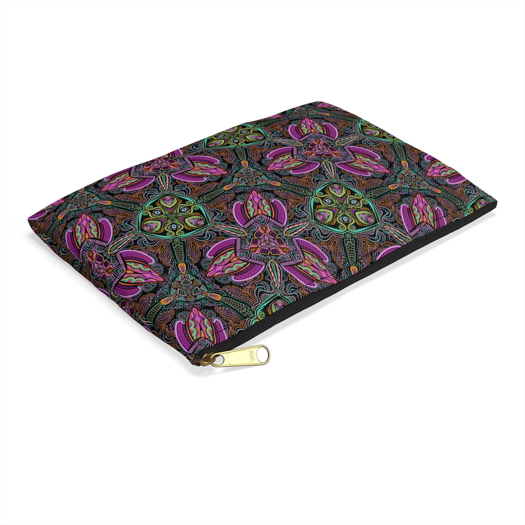 Floral Kaleidoscope Accessory Pouch