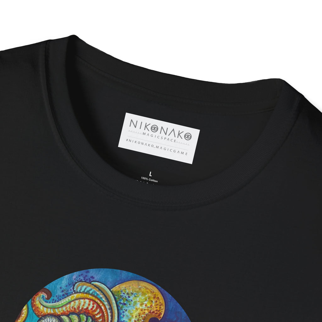 Psychedelic Keyhole T-Shirt — Colorful Swirl Art Tee #tsc8765