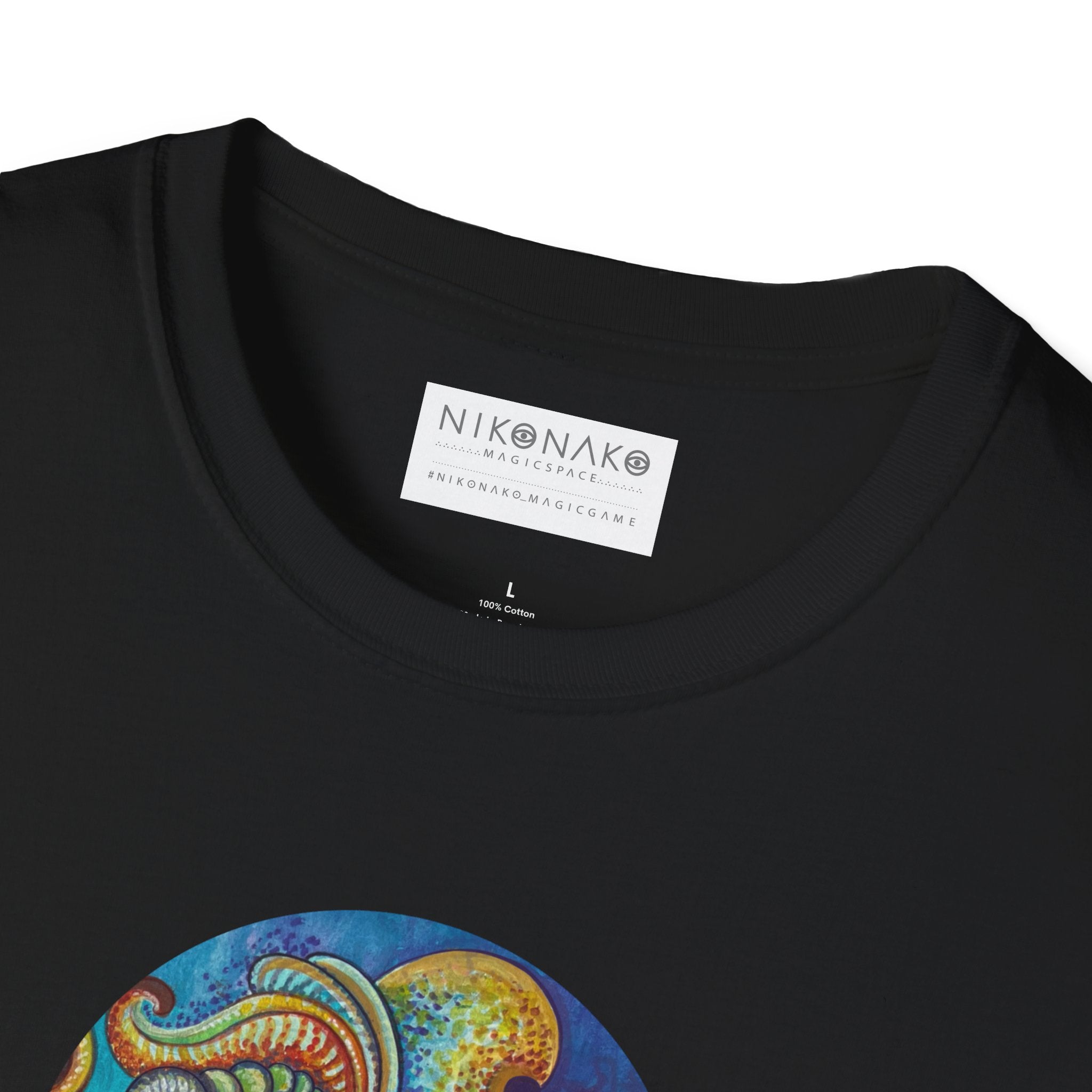 Psychedelic Keyhole T-Shirt — Colorful Swirl Art Tee #tsc8765