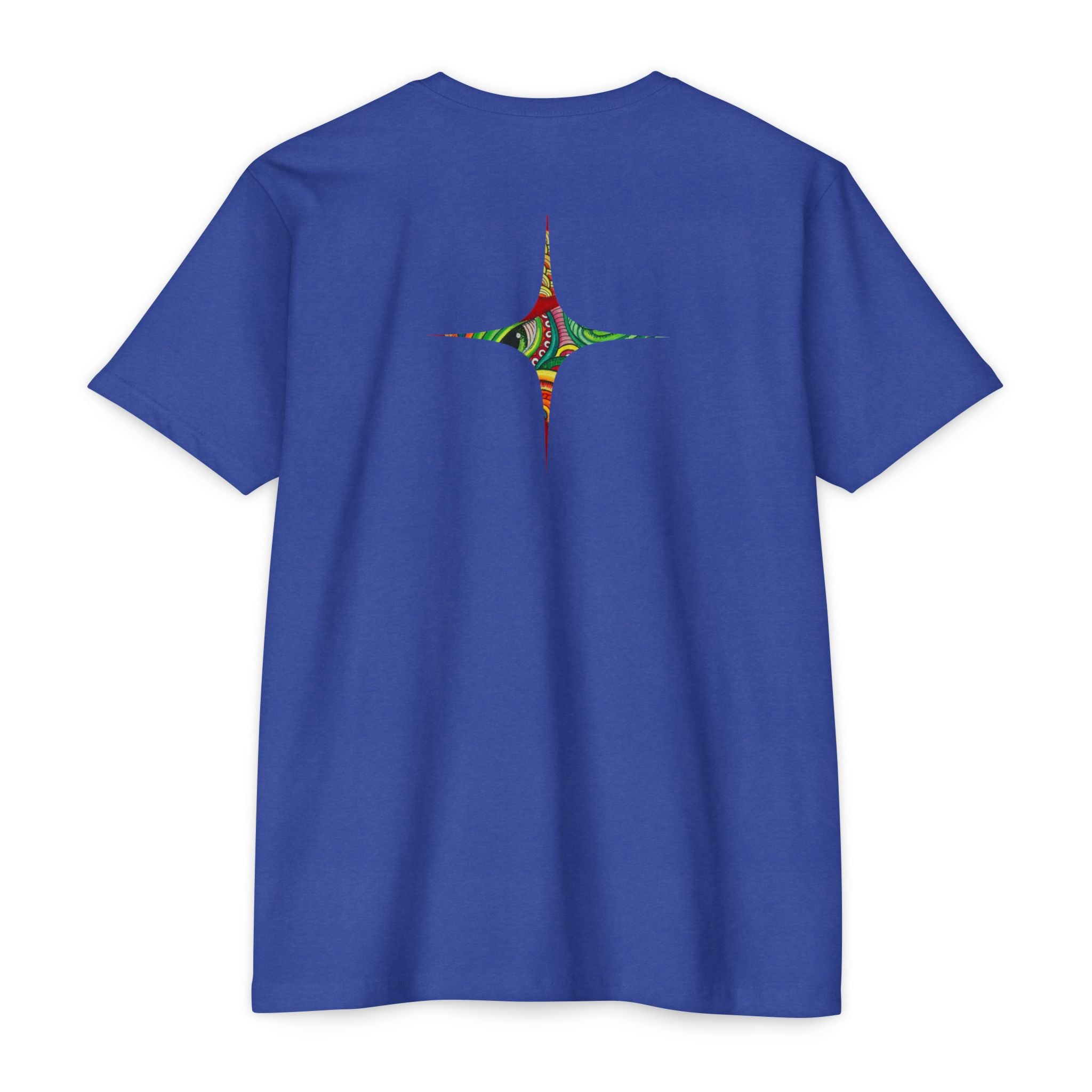 Psychedelic Swirl T-Shirt — Colorful Abstract Ampersand & Star Graphic #ga975