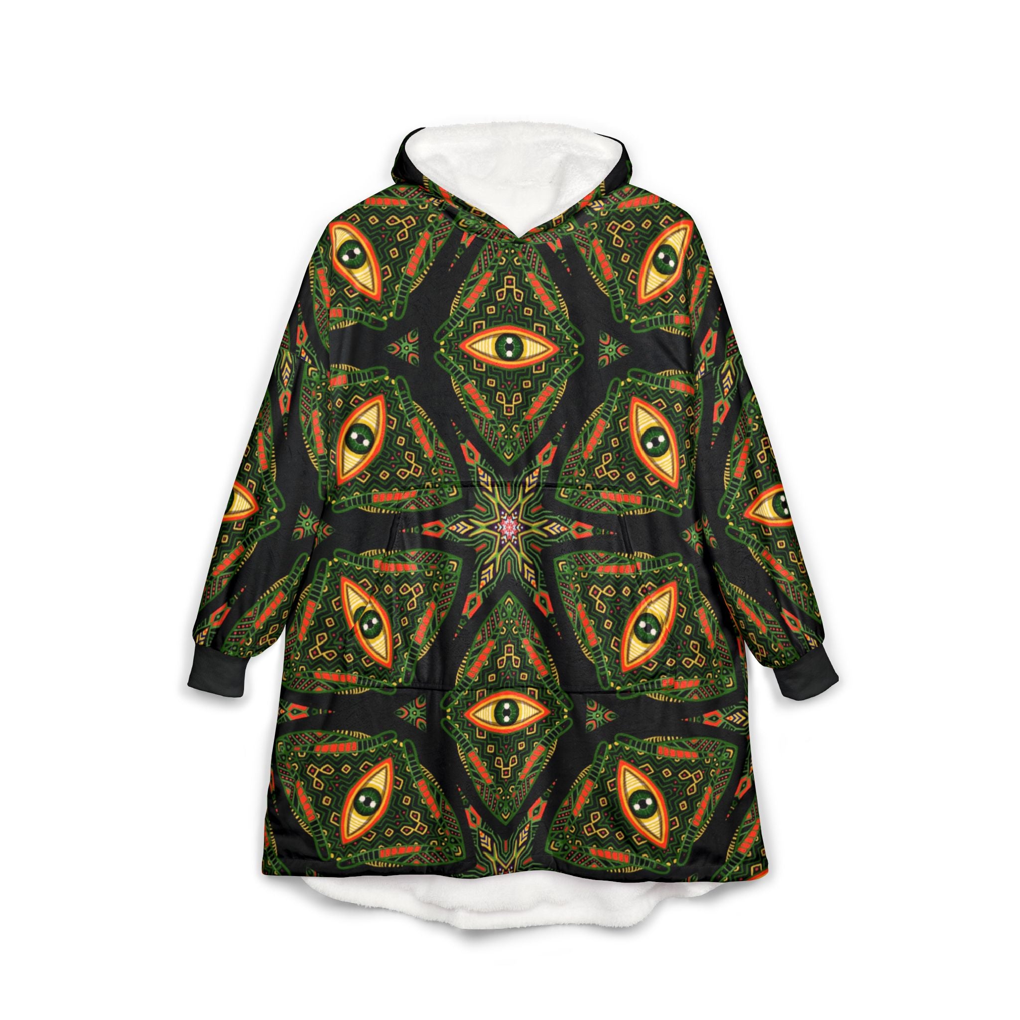 Mystic Eye Hooded Blanket — Psychedelic Kaleidoscope Throw for Cozy Lounging #f975256
