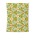Botanical Kaleidoscope Cotton Duvet Cover — Green Floral Geometric Bedding #gf9866