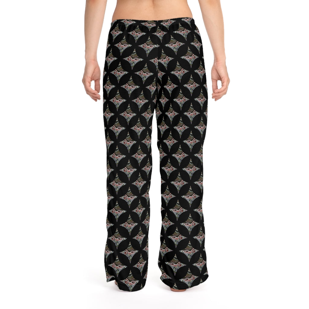 Floral Starburst Women's Pajama Pants — Soft All-Over Print Lounge Pants