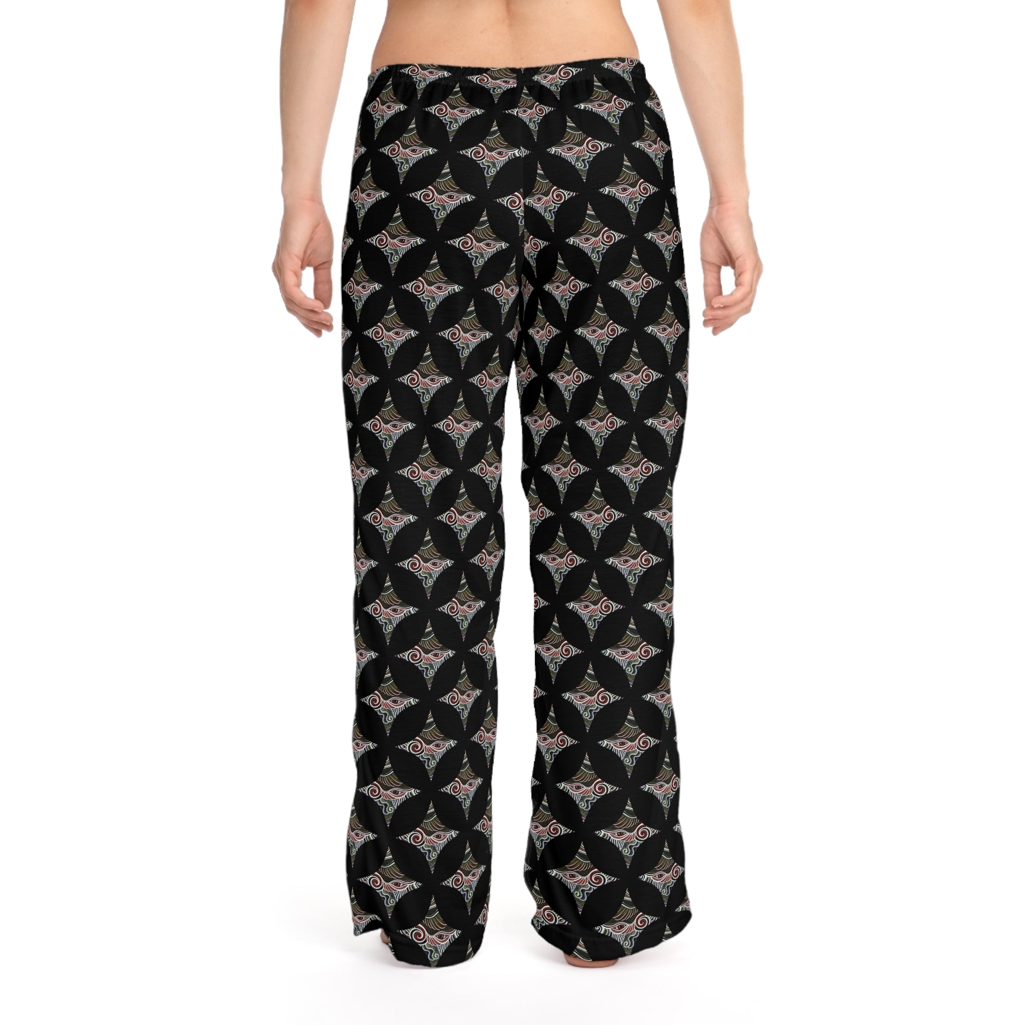 Floral Starburst Women's Pajama Pants — Soft All-Over Print Lounge Pants