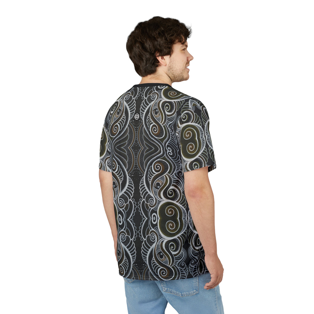 Tribal Spiral All-Over Print Tee — Boho Geometric Pattern #i66321