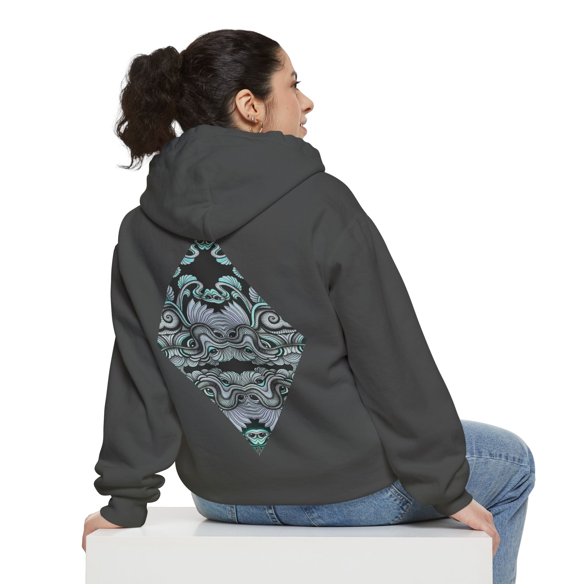 Hoodie — Geometric Mystic Pattern Diamond Back Print #gmh13