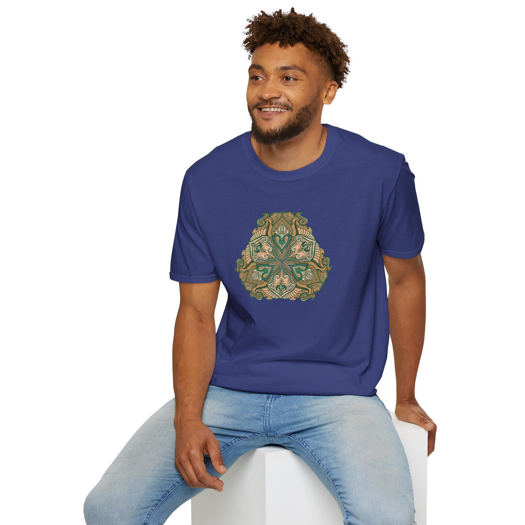 Green Celtic Knot Mandala T-Shirt | Floral Shamrock Pattern