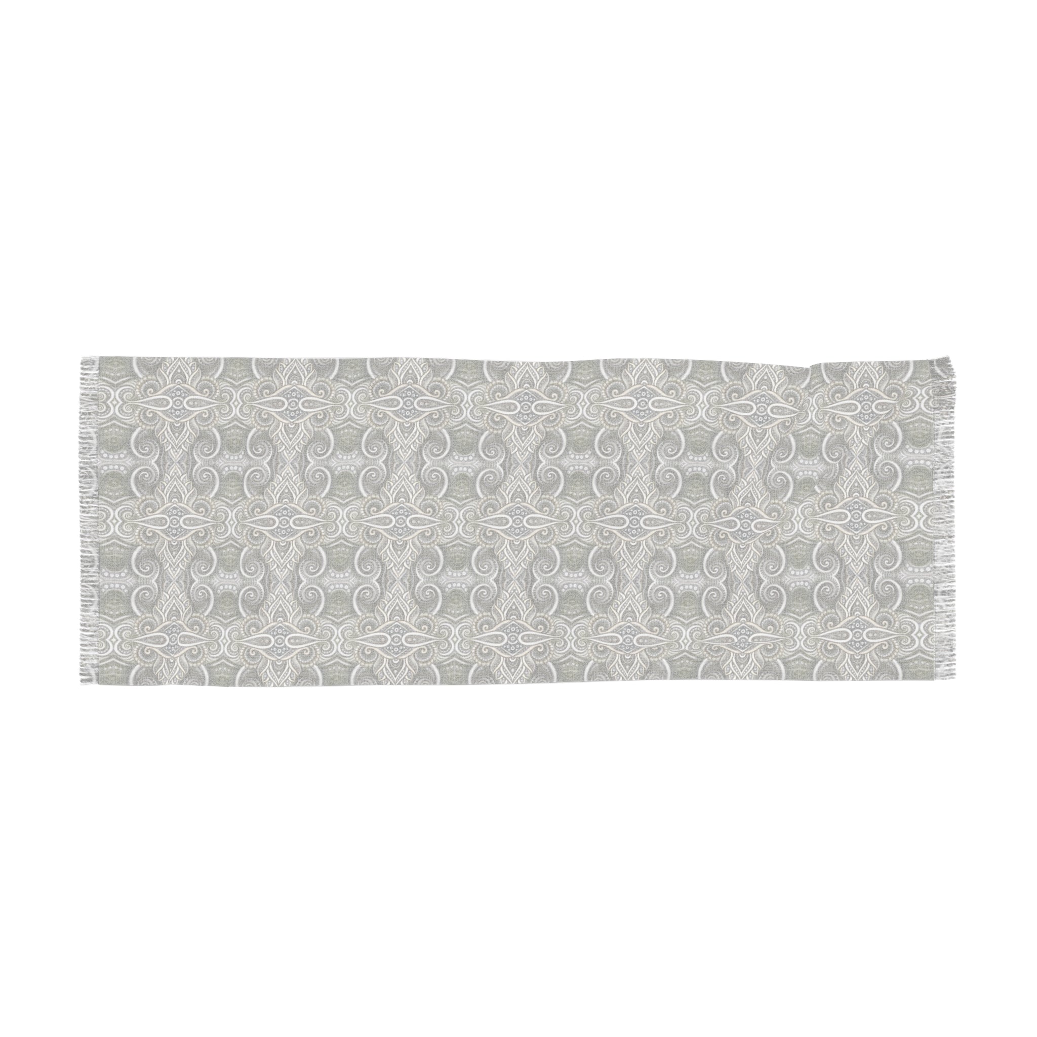 Light Scarf – Neutral Kaleidoscope Patterned Scarf #h53259
