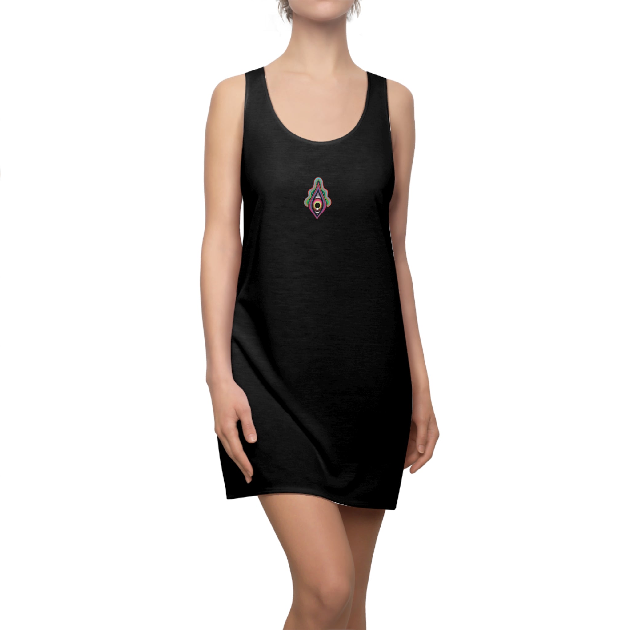 Racerback Dress — Psychedelic Neon Mandala Print  #rd2