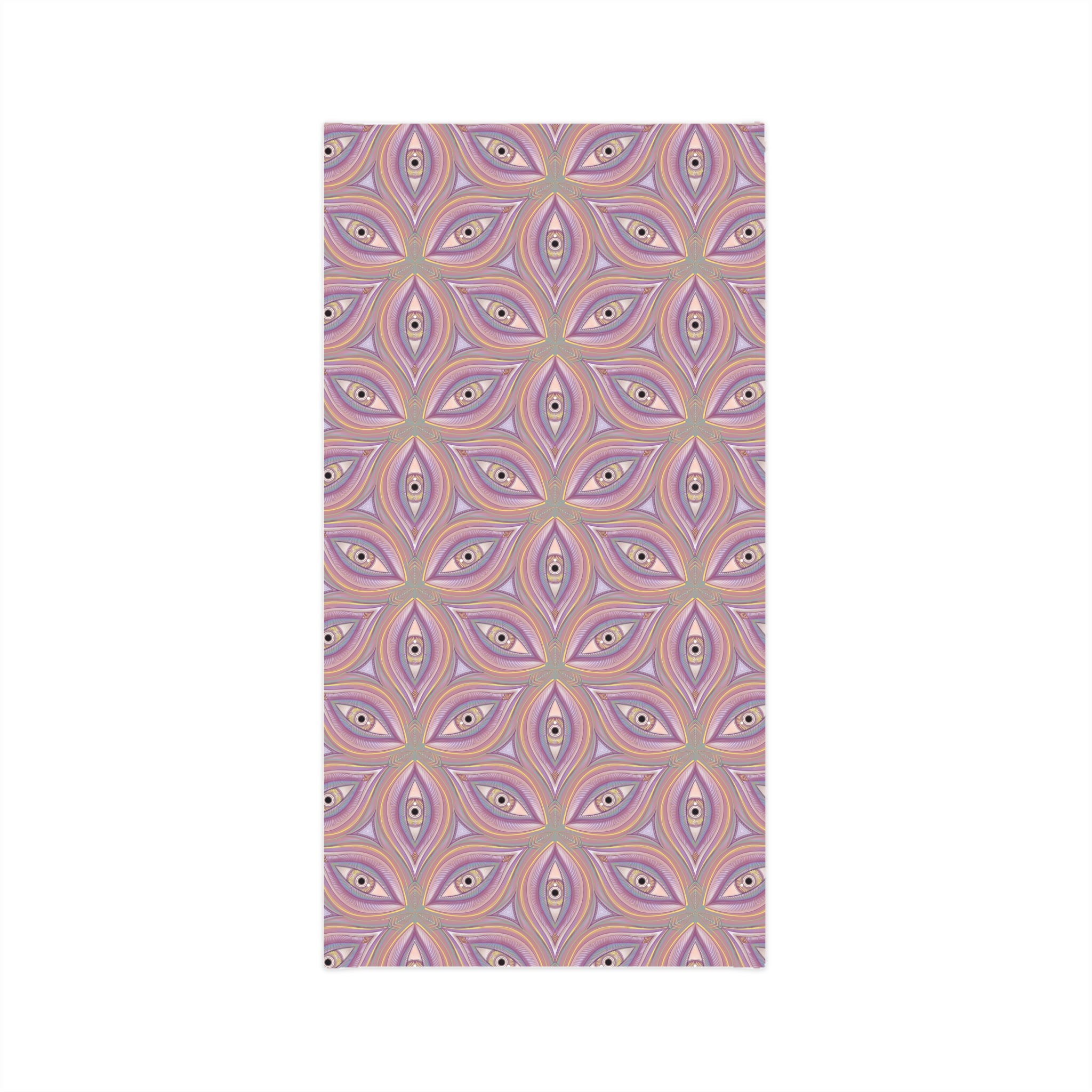 Neck Gaiter — Retro Floral Geometric Pattern in Lavender & Peach