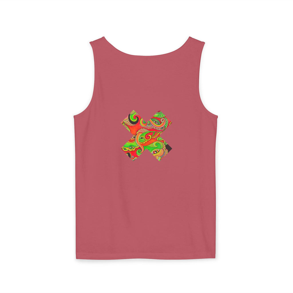 Psychedelic Paisley Cross Tank #t434567