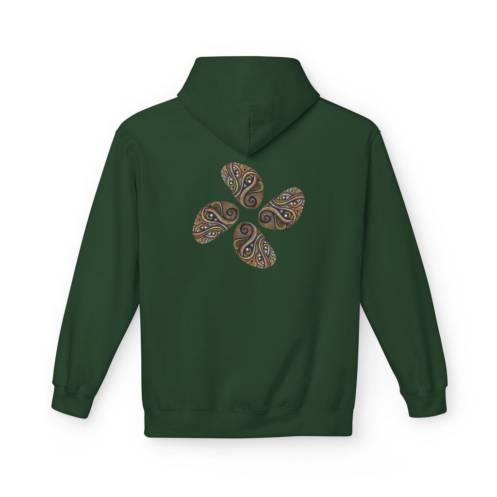 Leaf Pattern Hoodie — Boho Tribal Feather Design Pullover #f8635678