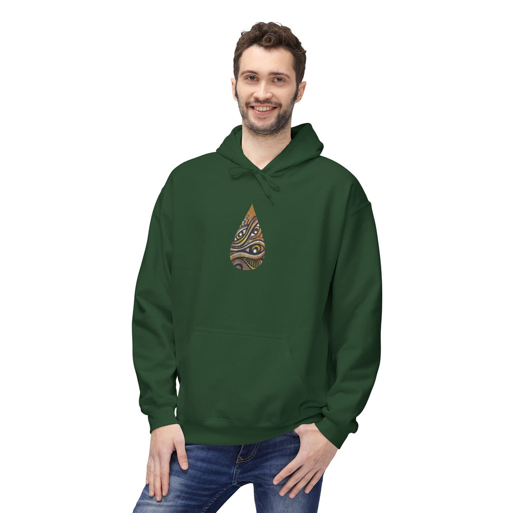 Leaf Pattern Hoodie — Boho Tribal Feather Design Pullover #f8635678