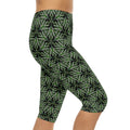 Capri Leggings — Green Botanical Kaleidoscope Print #CL1