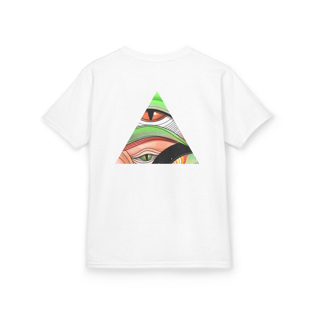 Abstract Eye Pattern Kids Tee | Geometric Star & Triangle Art