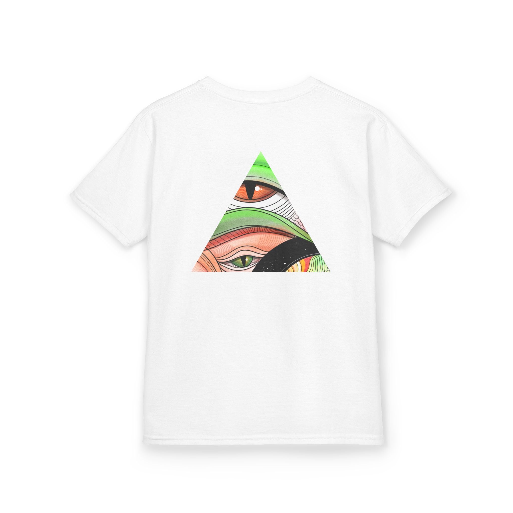 Abstract Eye Pattern Kids Tee | Geometric Star & Triangle Art