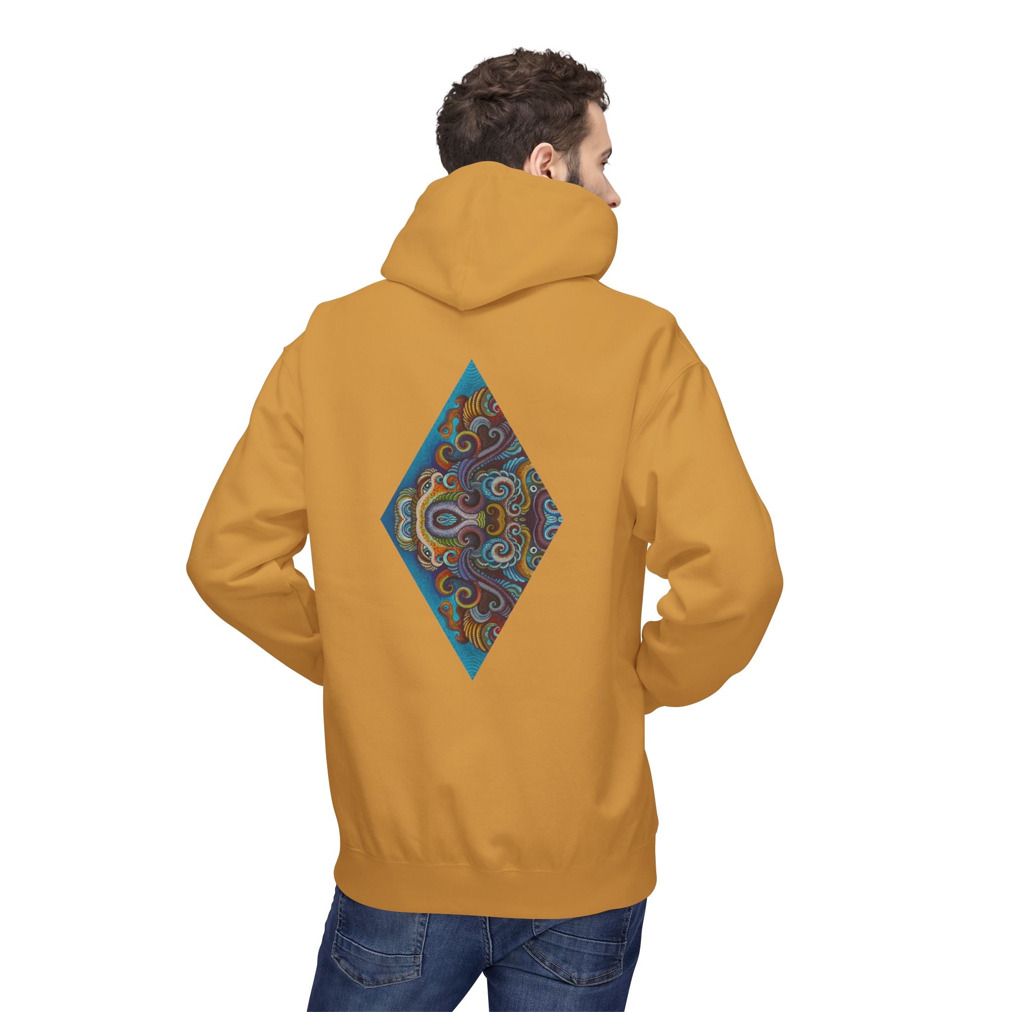 Hoodie — Colorful Geometric Tribal Diamond Print #g765889