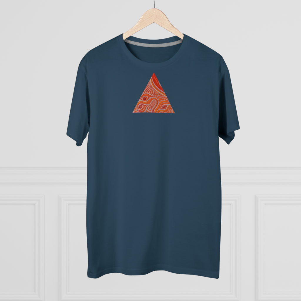 Men's Tee — Red Geometric Triangle Pattern #dm52986