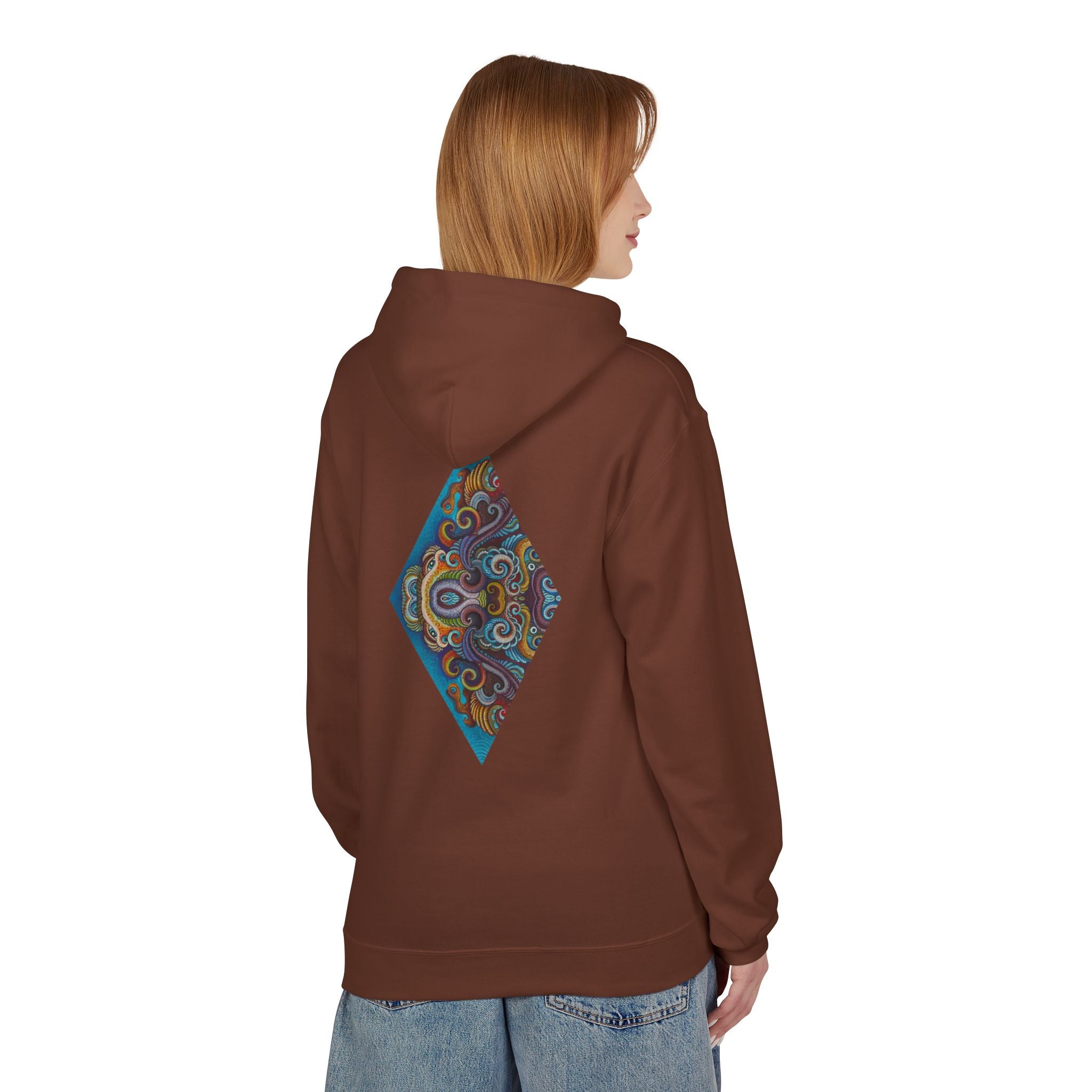 Hoodie — Colorful Geometric Tribal Diamond Print #g765889