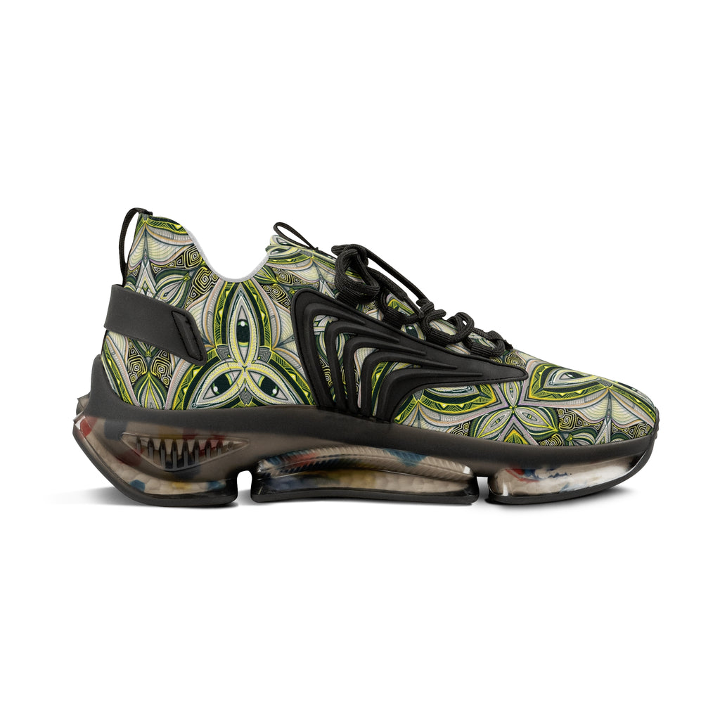 Mesh Sneakers — Green Celtic Knot Athletic Shoes