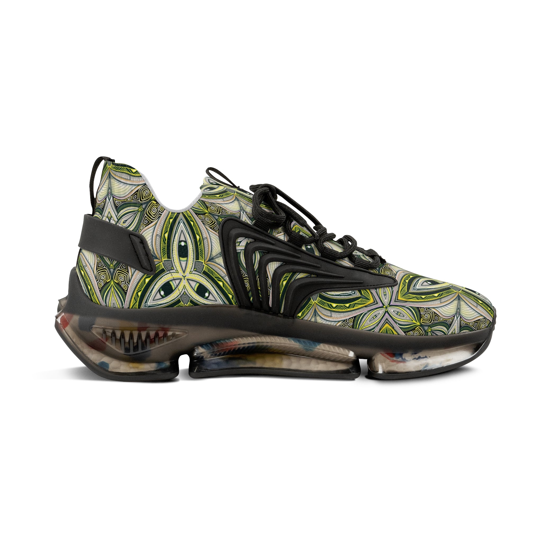 Mesh Sneakers — Green Celtic Knot Athletic Shoes