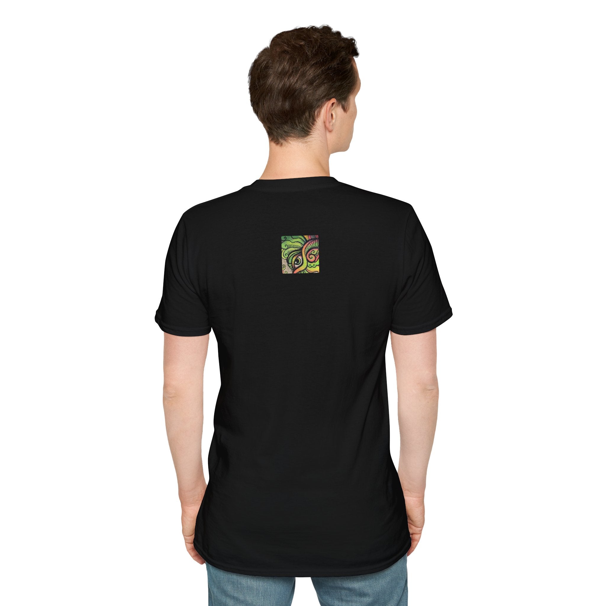 Psychedelic Green Mandala T-Shirt — Abstract Tribal Circle Art Tee #h84210